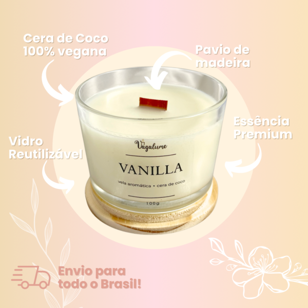 Vela Aromática Vagalume - Vanilla - Image 5