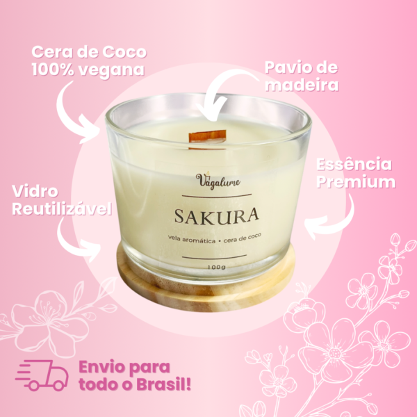 Vela Aromática Vagalume - Sakura - Image 5